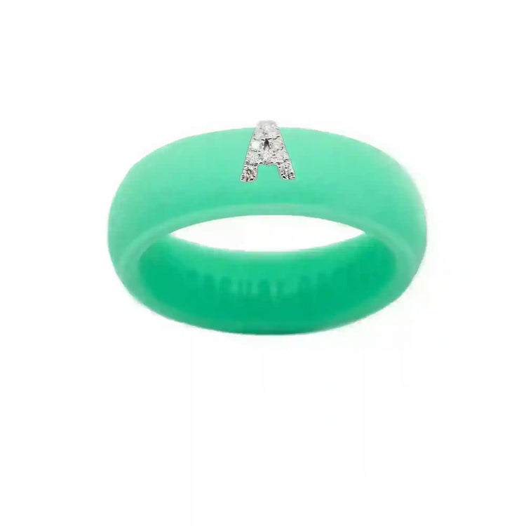 “A” Diamond Initial - Size 7
