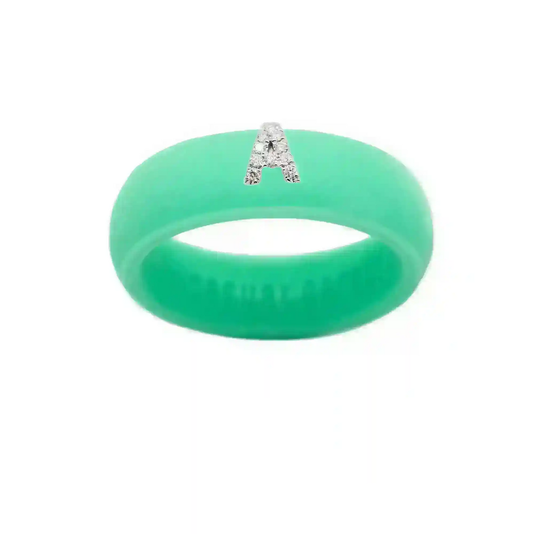 “A” Diamond Initial - Size 7