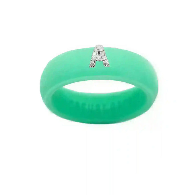 “A” Diamond Initial - Size 8