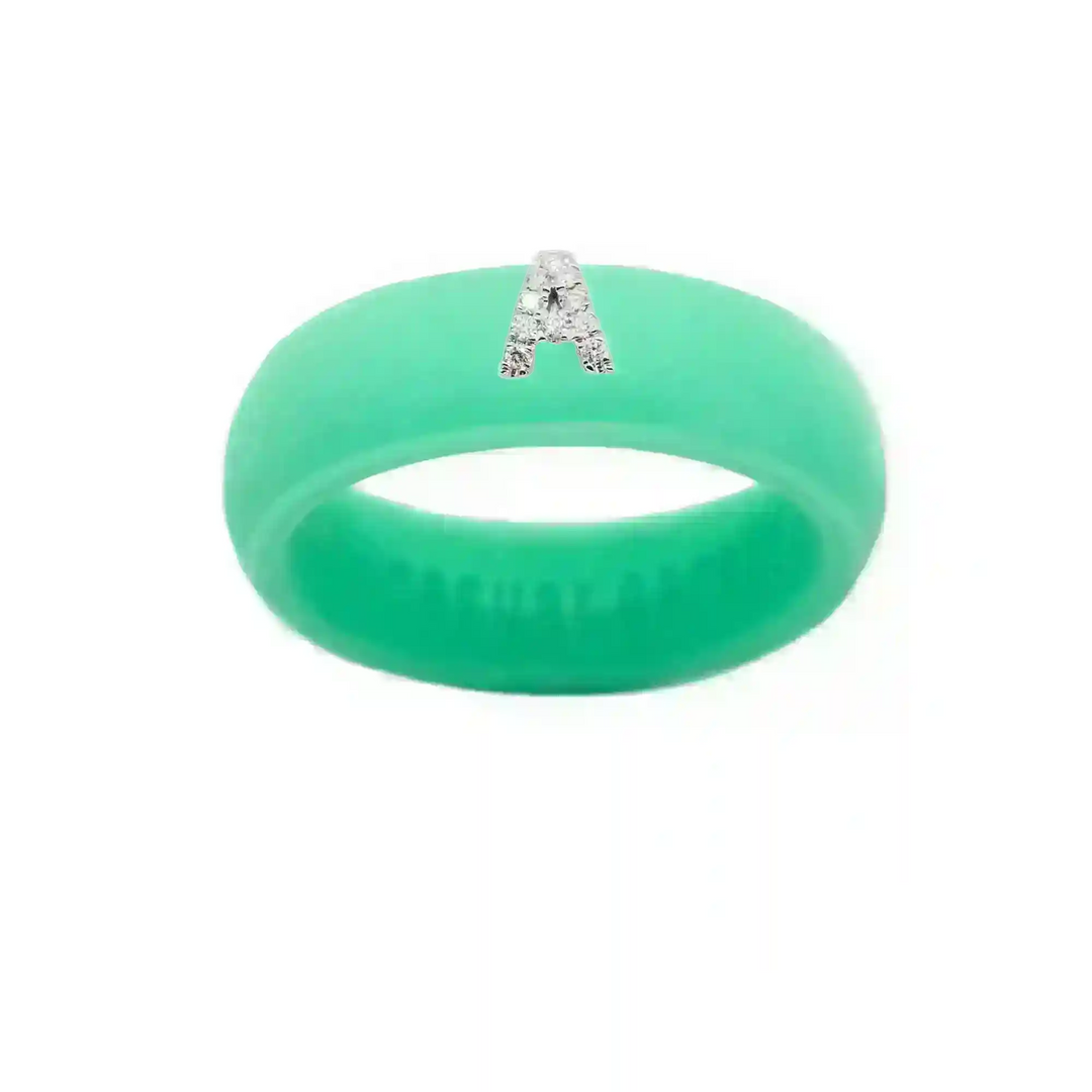 “A” Diamond Initial - Size 8