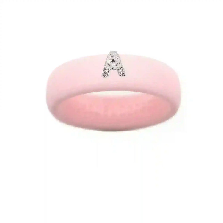 “A” Diamond Initial - Size 8
