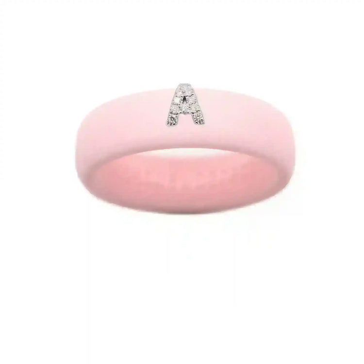 “A” Diamond Initial - Size 7