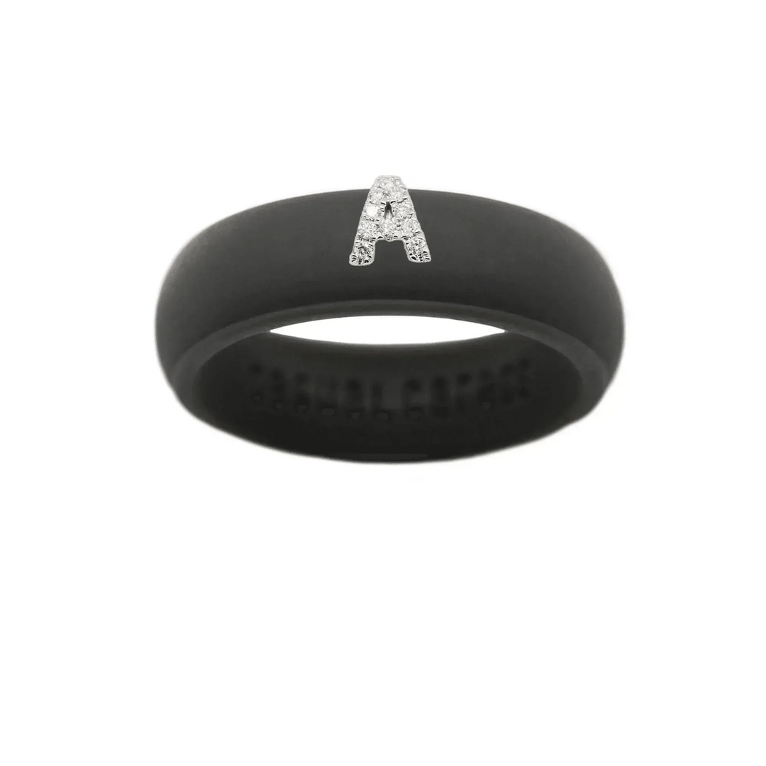 “A” Diamond Initial - Size 6