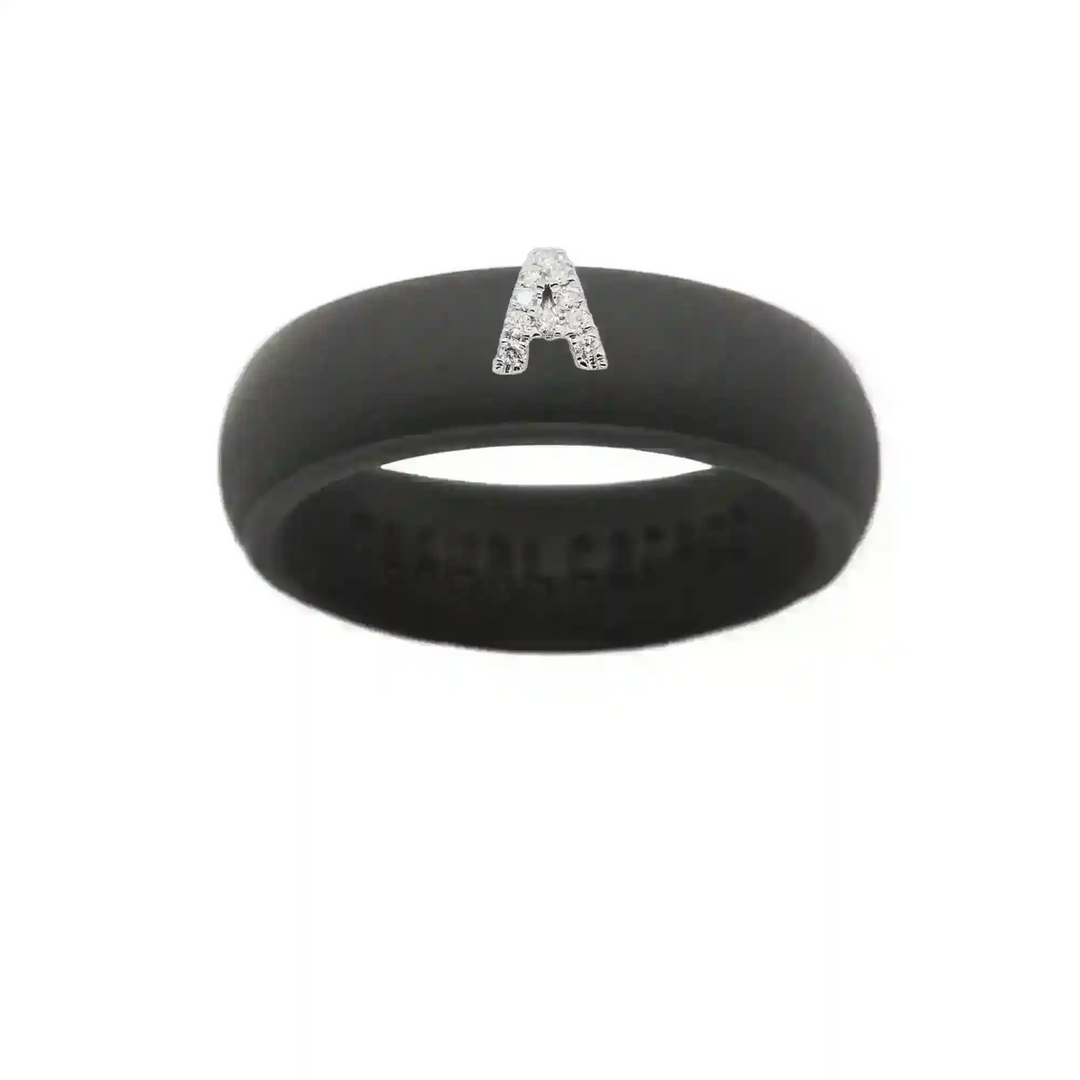 “A” Diamond Initial - Size 7