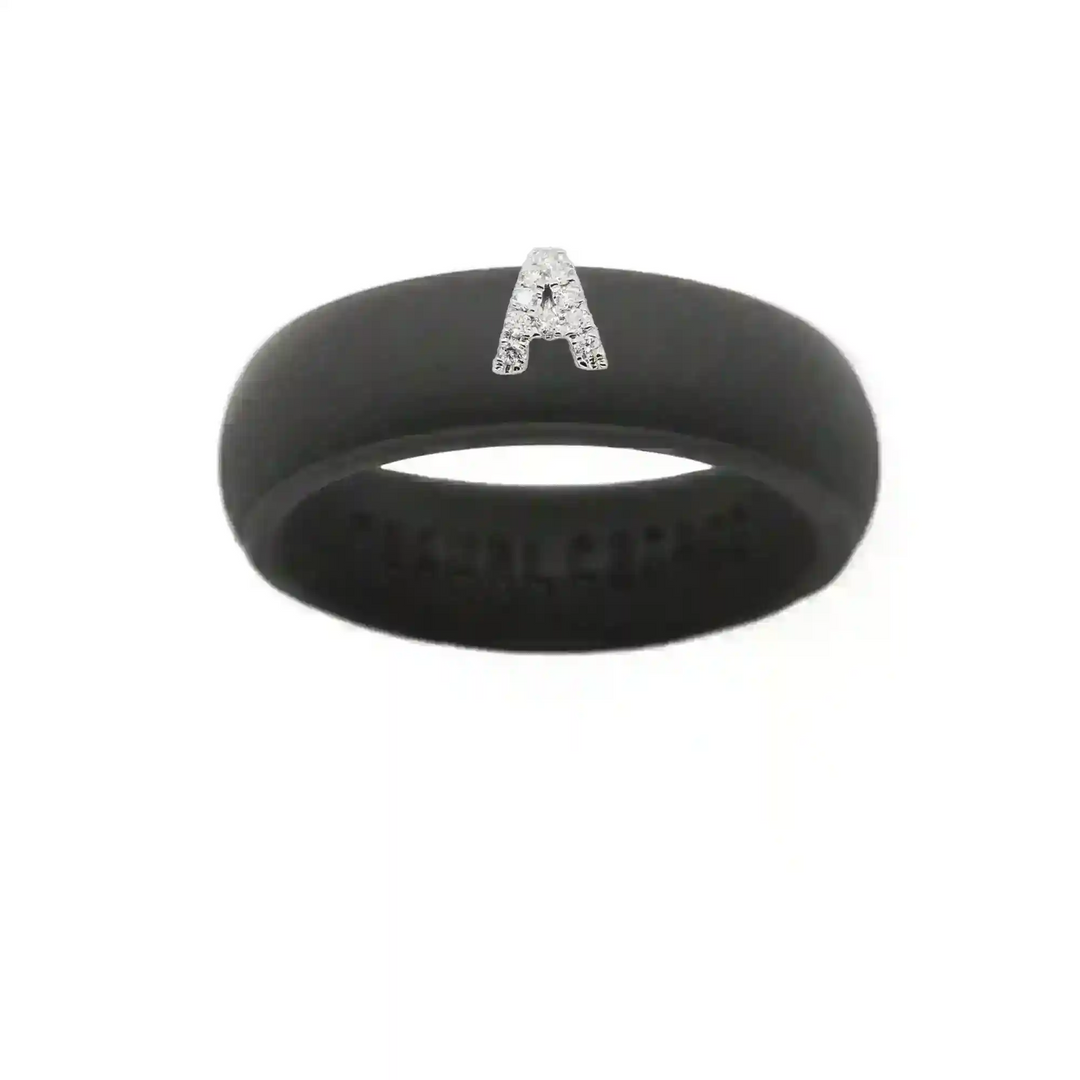 “A” Diamond Initial - Size 8
