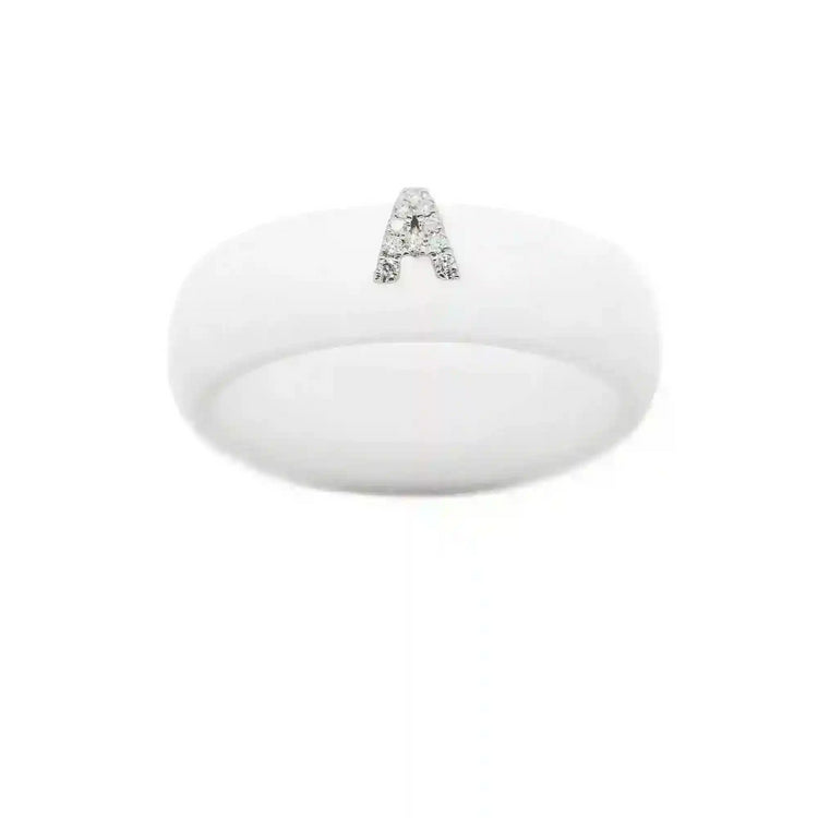 “A” Diamond Initial - Size 8