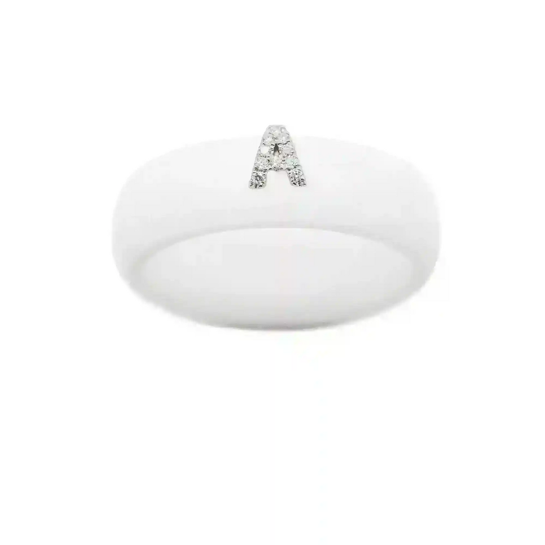 “A” Diamond Initial - Size 8