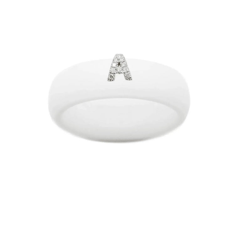 “A” Diamond Initial - Size 6