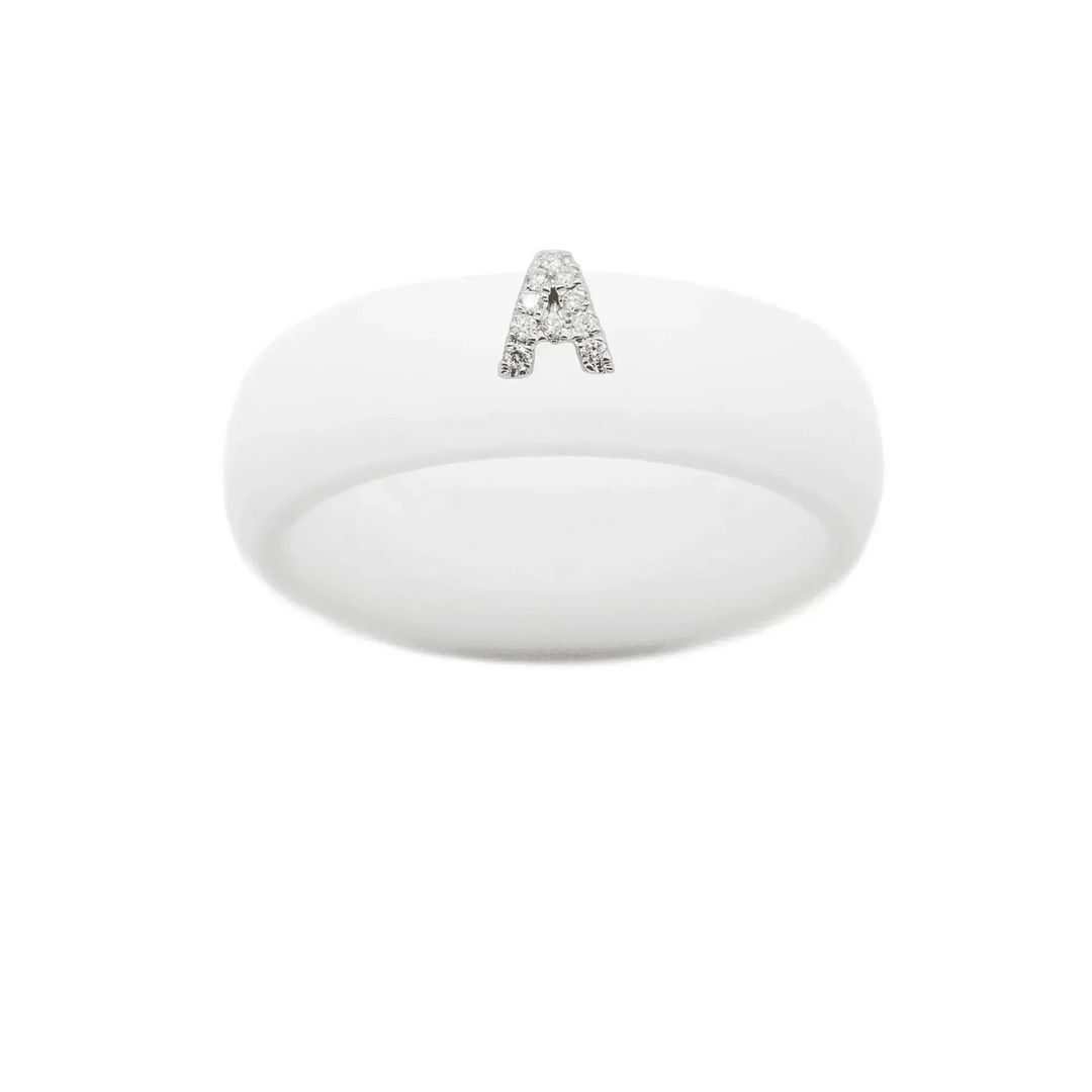 “A” Diamond Initial - Size 6