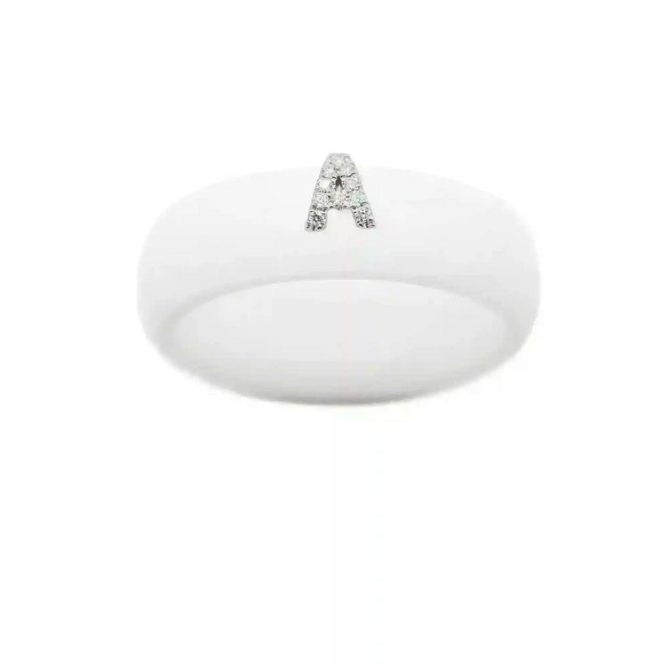 “A” Diamond Initial - Size 7
