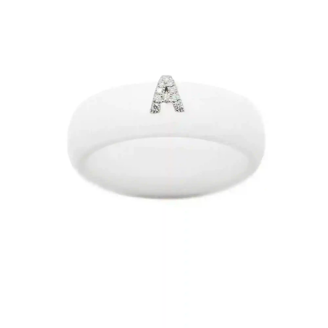 “A” Diamond Initial - Size 7