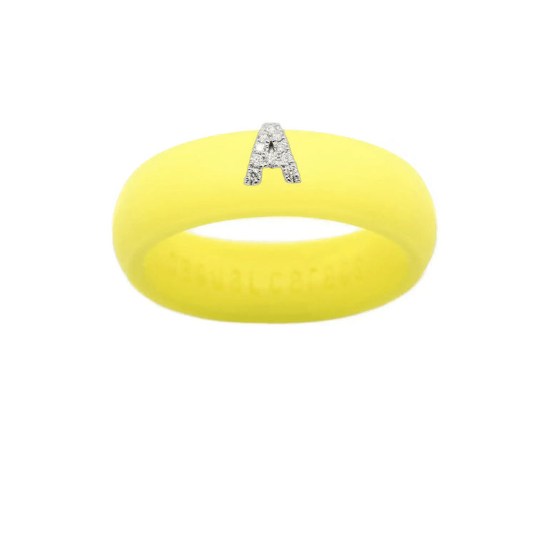 “A” Diamond Initial - Size 6