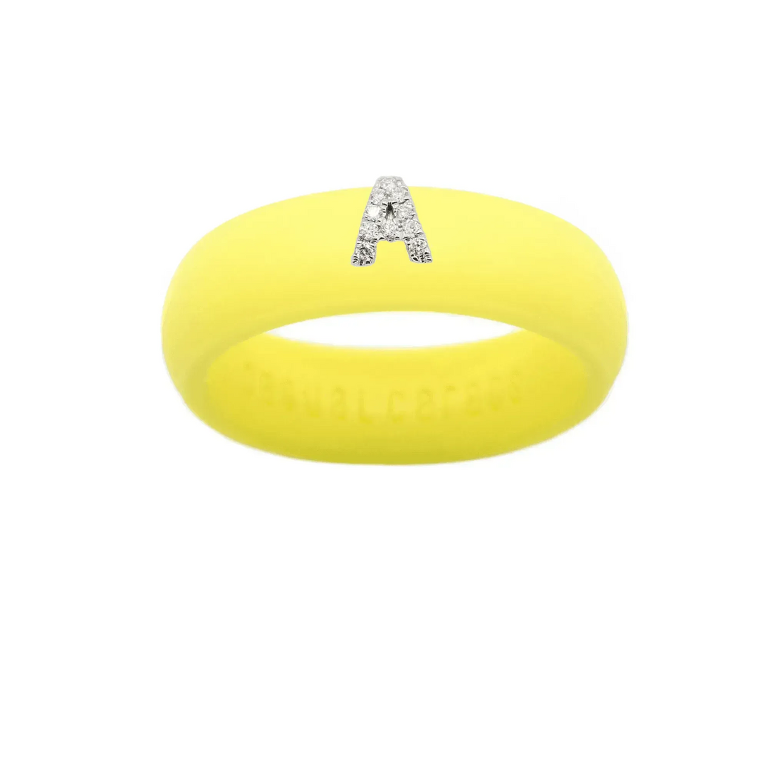 “A” Diamond Initial - Size 6