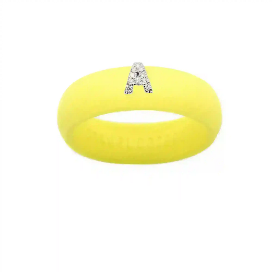 “A” Diamond Initial - Size 7