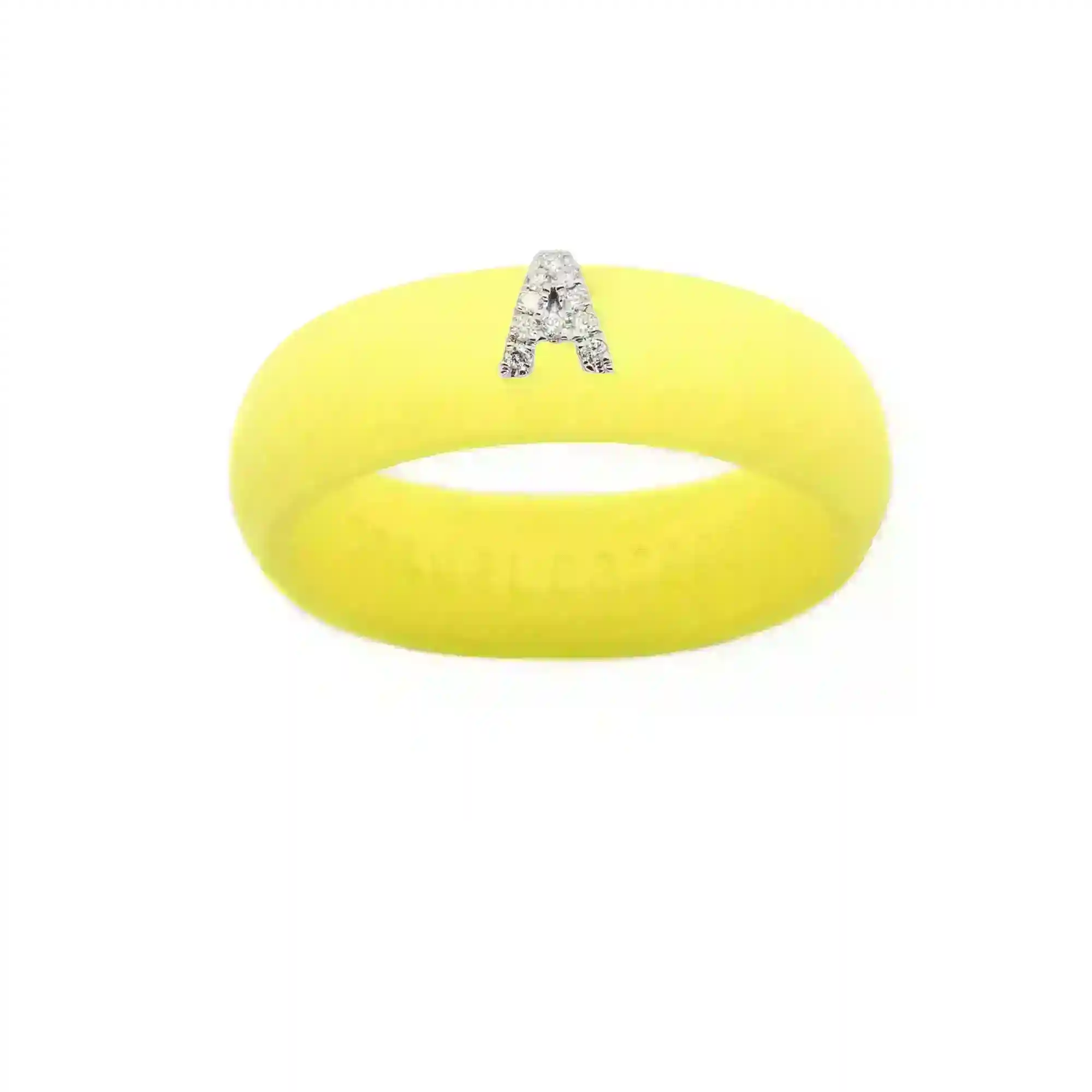 “A” Diamond Initial - Size 7