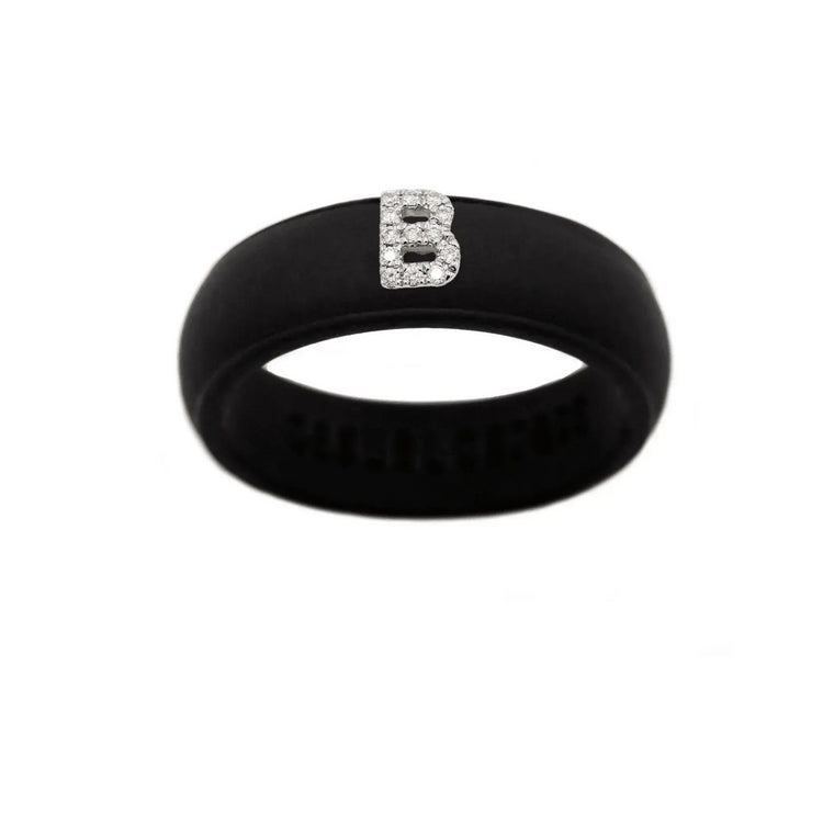 “B” Diamond Initial - Size 9