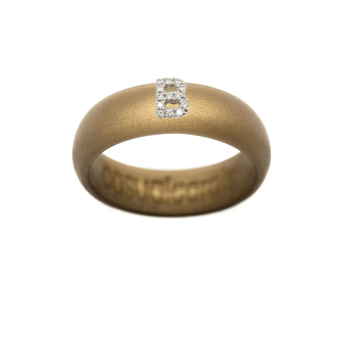 “B” Diamond Initial - Size 9