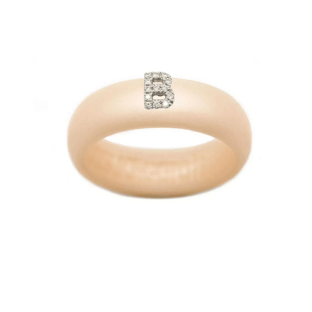 “B” Diamond Initial - Size 9