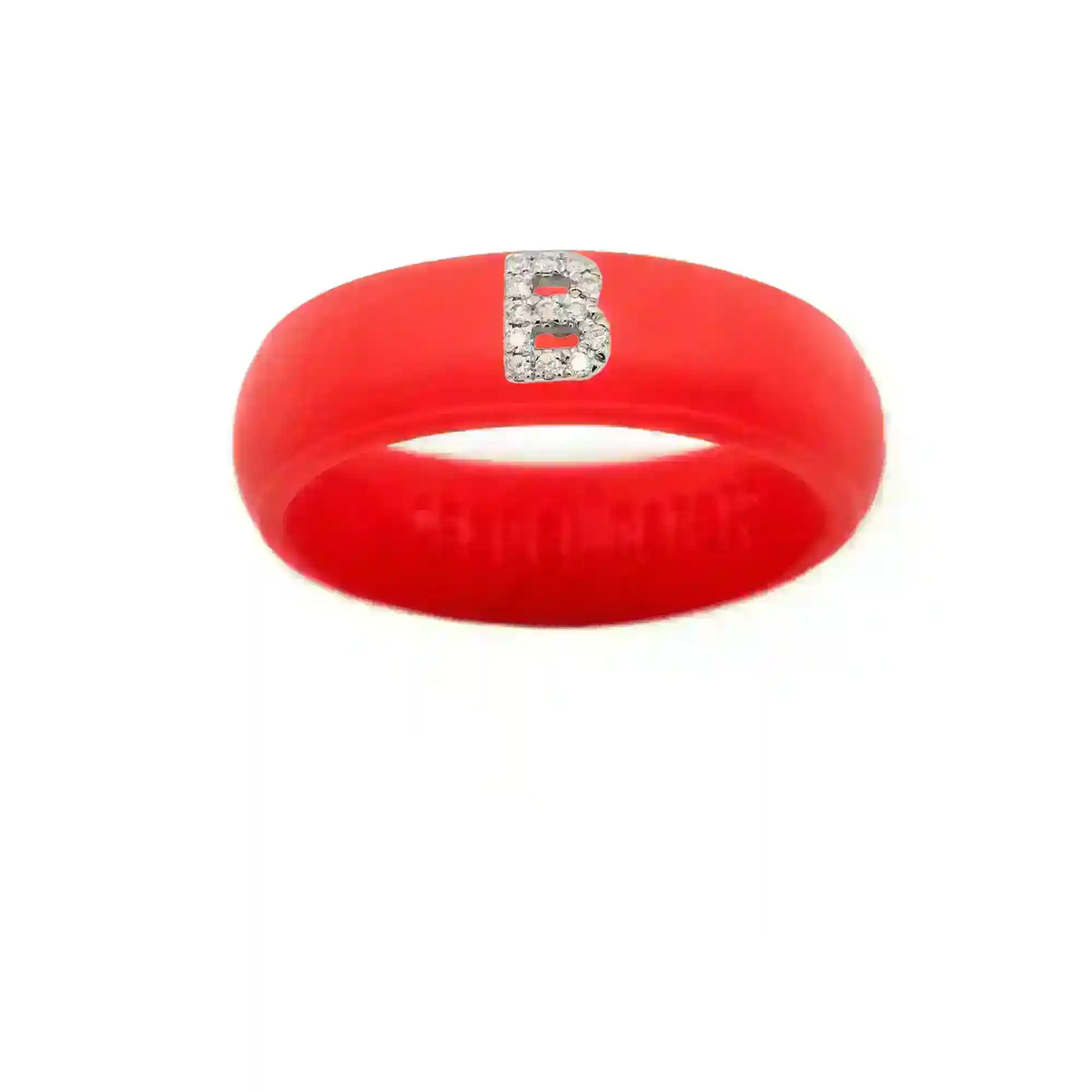 “B” Diamond Initial - Size 9