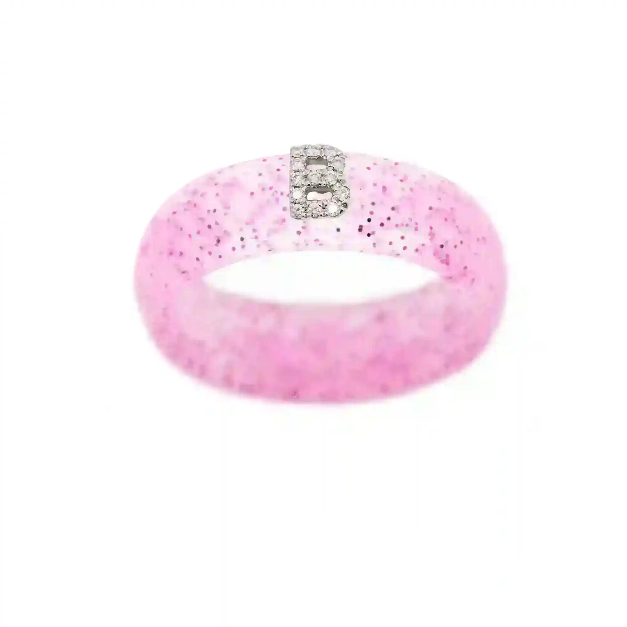 “B” Diamond Initial - Size 8