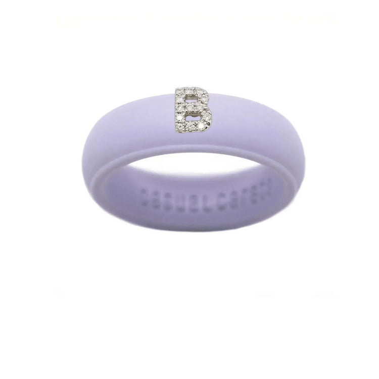 “B” Diamond Initial - Size 9