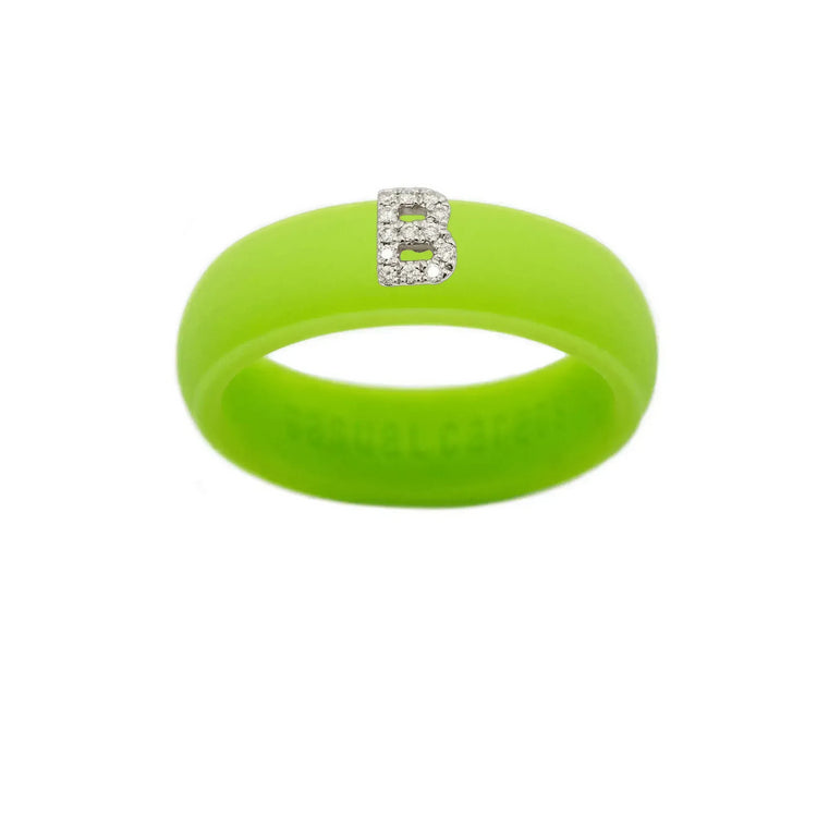 “B” Diamond Initial - Size 6