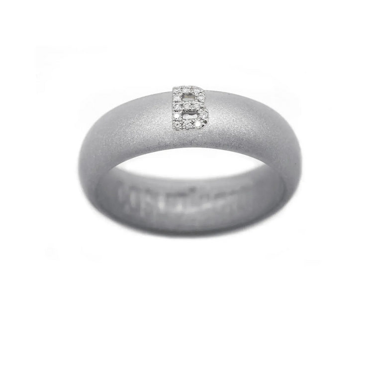 “B” Diamond Initial - Size 9