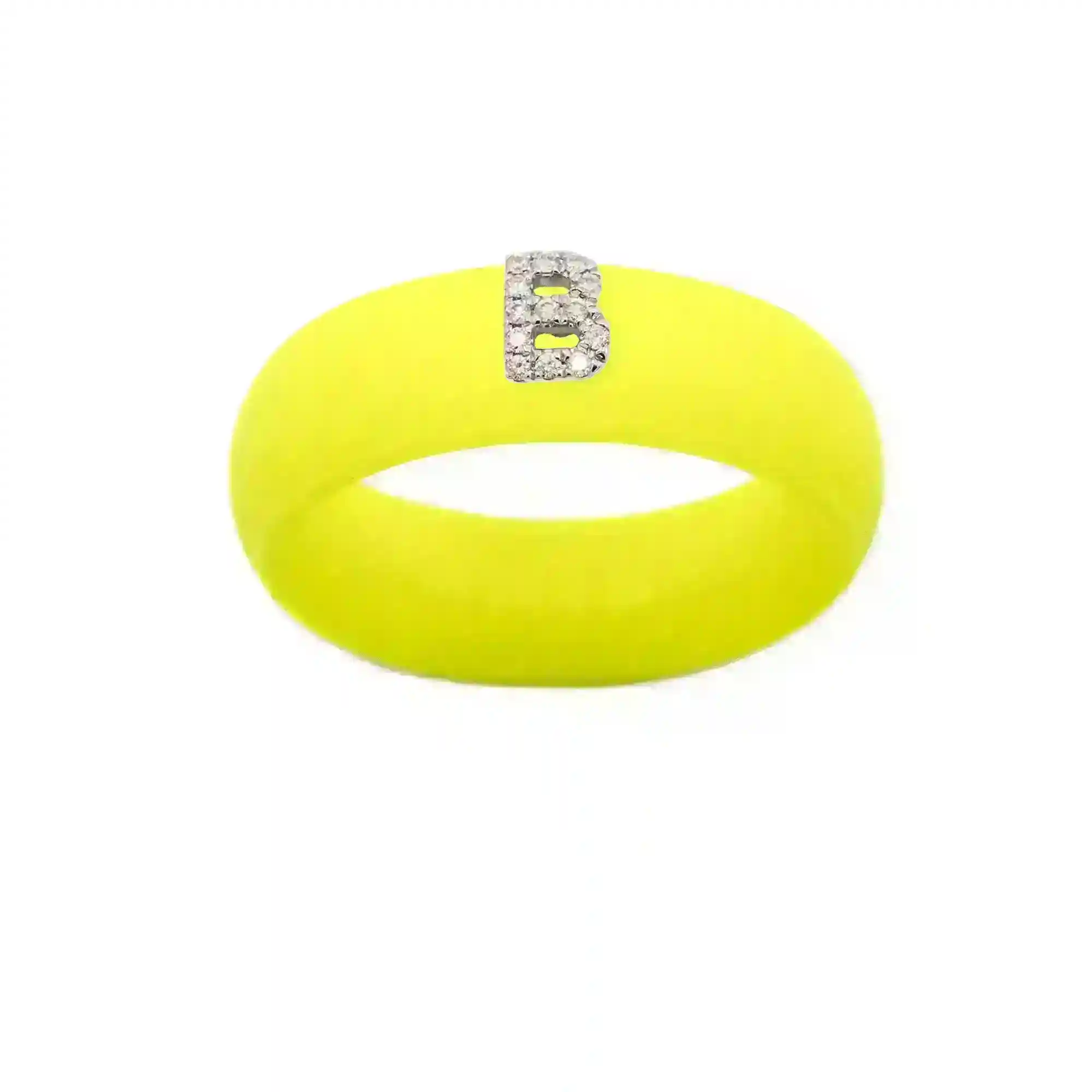 “B” Diamond Initial - Size 6