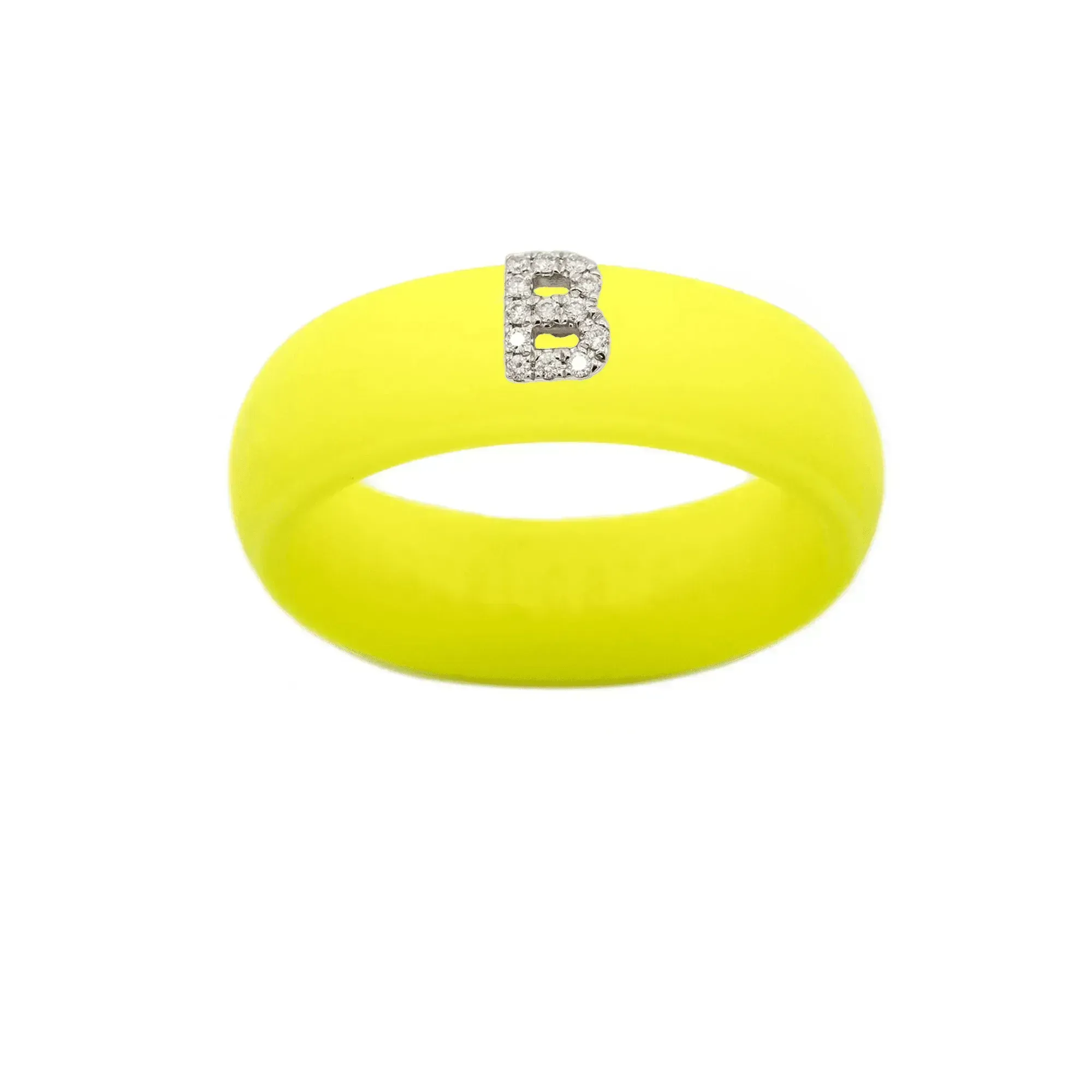 “B” Diamond Initial - Size 4