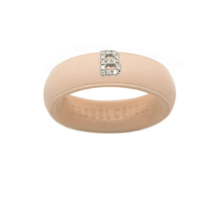 “B” Diamond Initial - Size 9