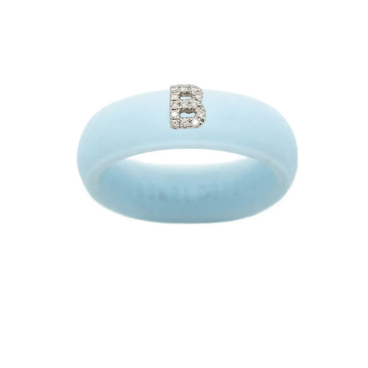 “B” Diamond Initial - Size 9