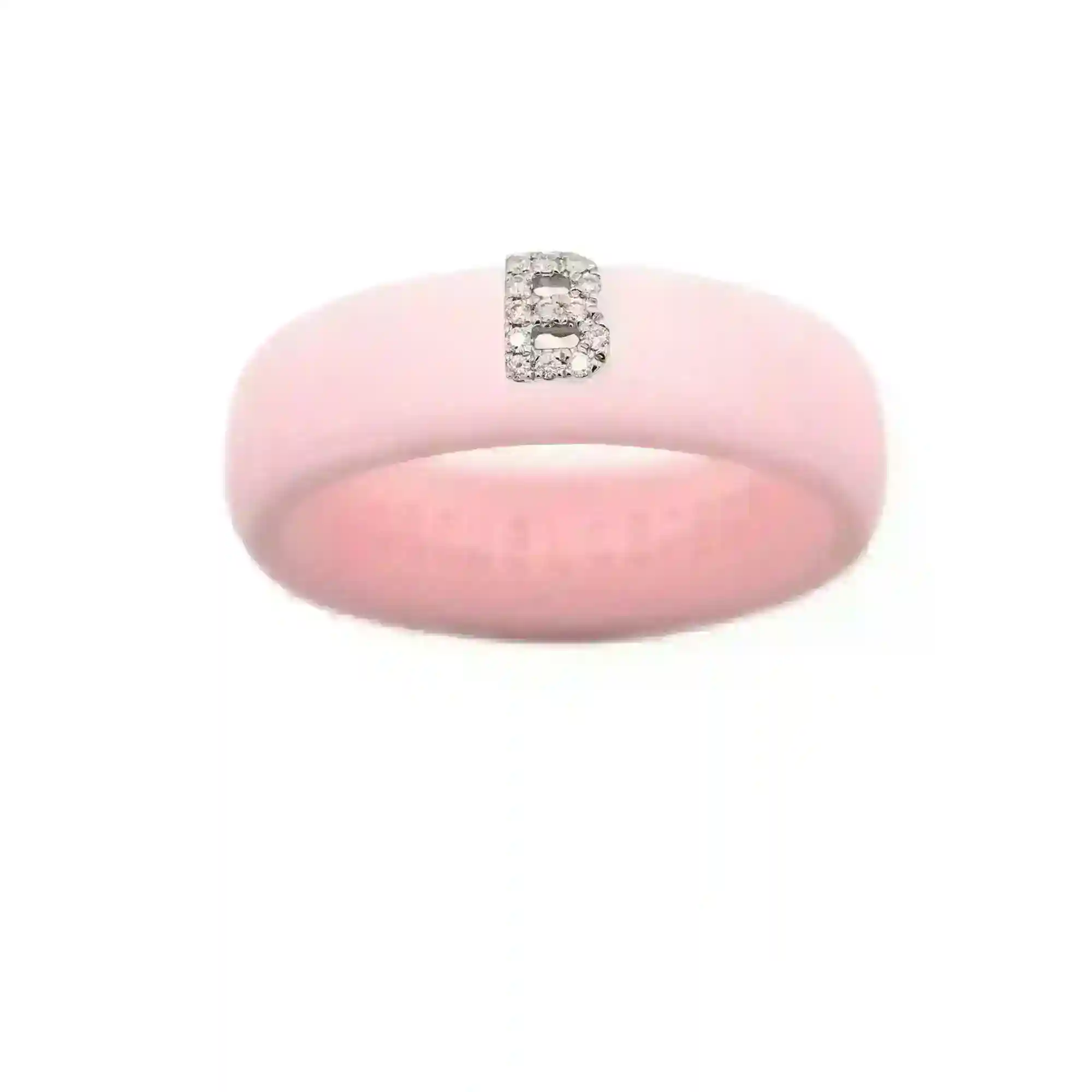 “B” Diamond Initial - Size 5
