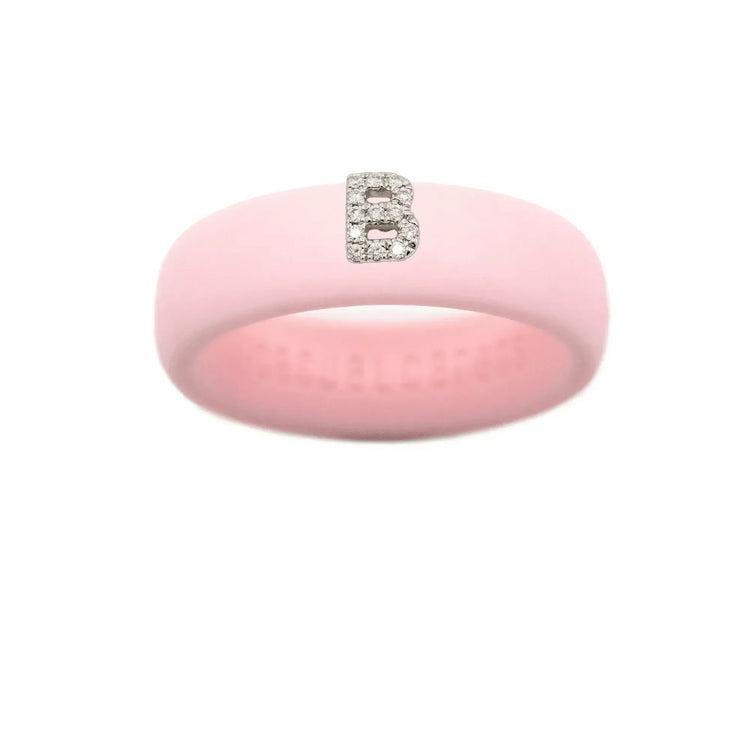 “B” Diamond Initial - Size 9