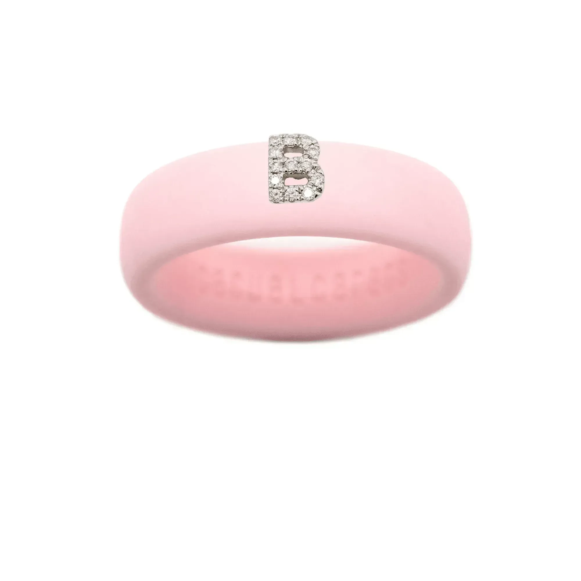 “B” Diamond Initial - Size 4