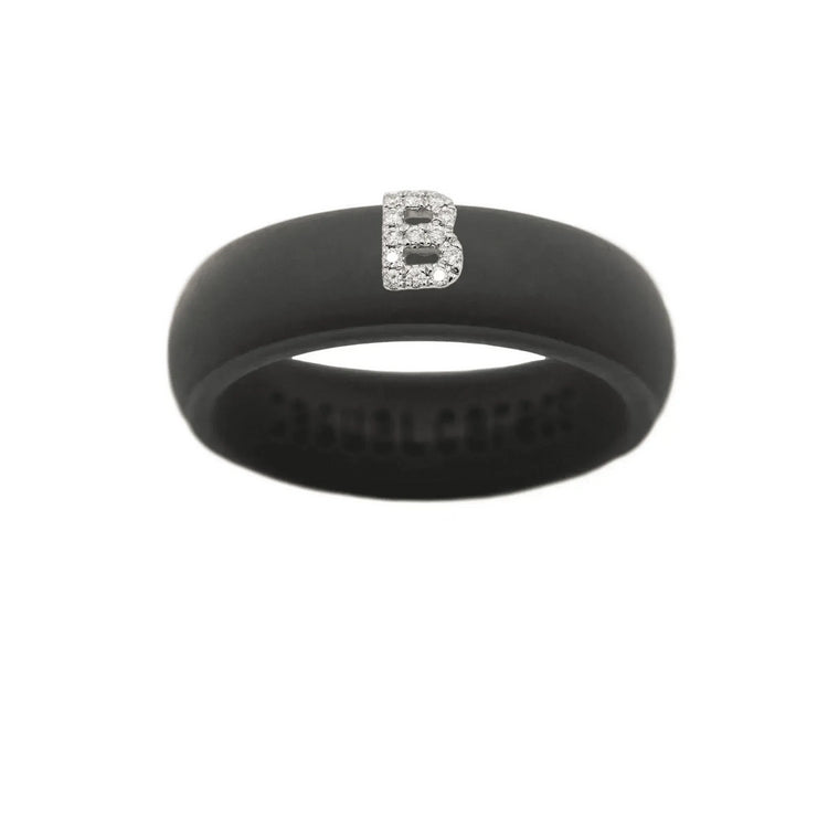 “B” Diamond Initial - Size 9