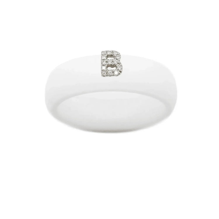 “B” Diamond Initial - Size 9