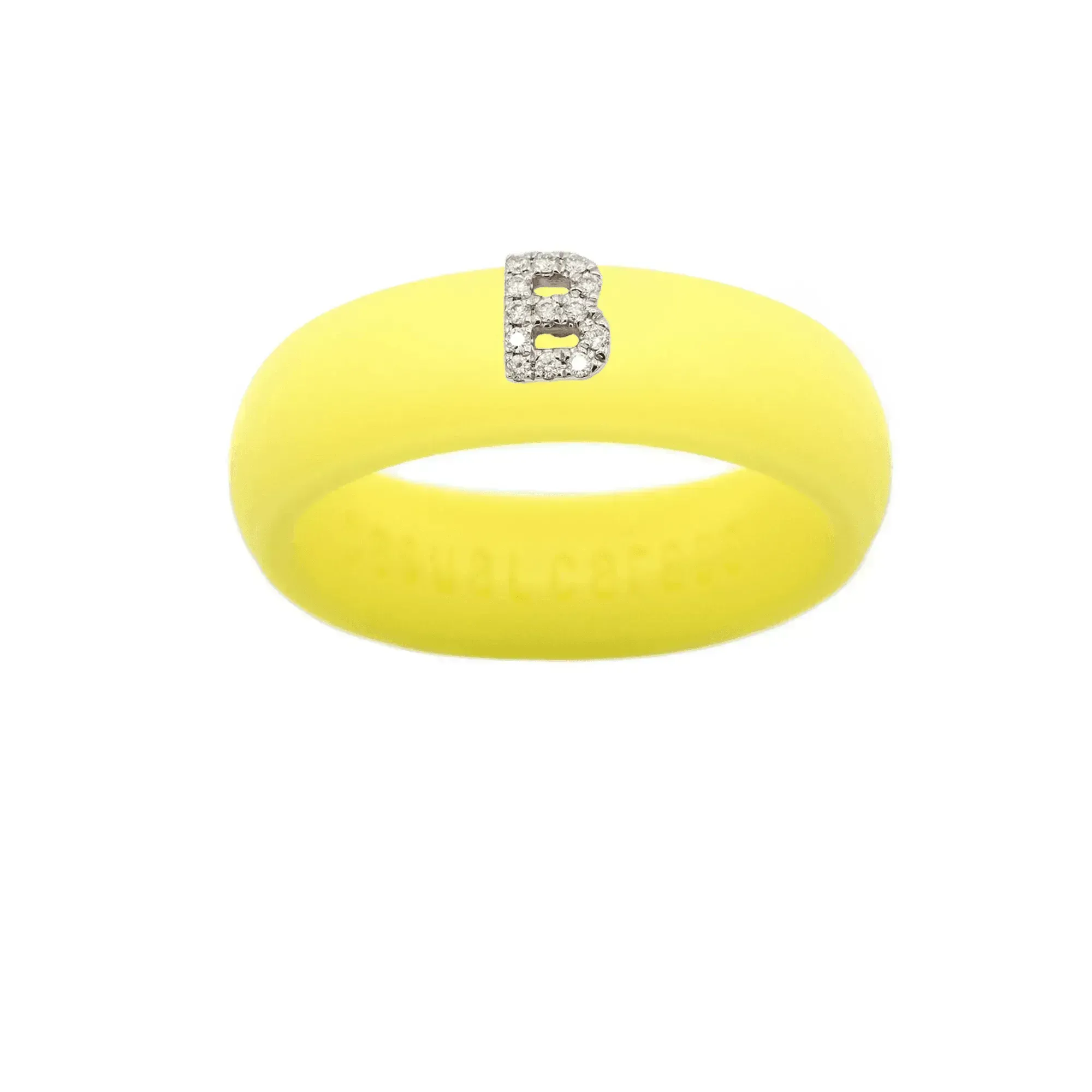 “B” Diamond Initial - Size 4