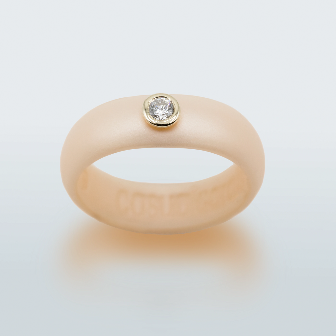 Champagne Diamond Silicone Ring