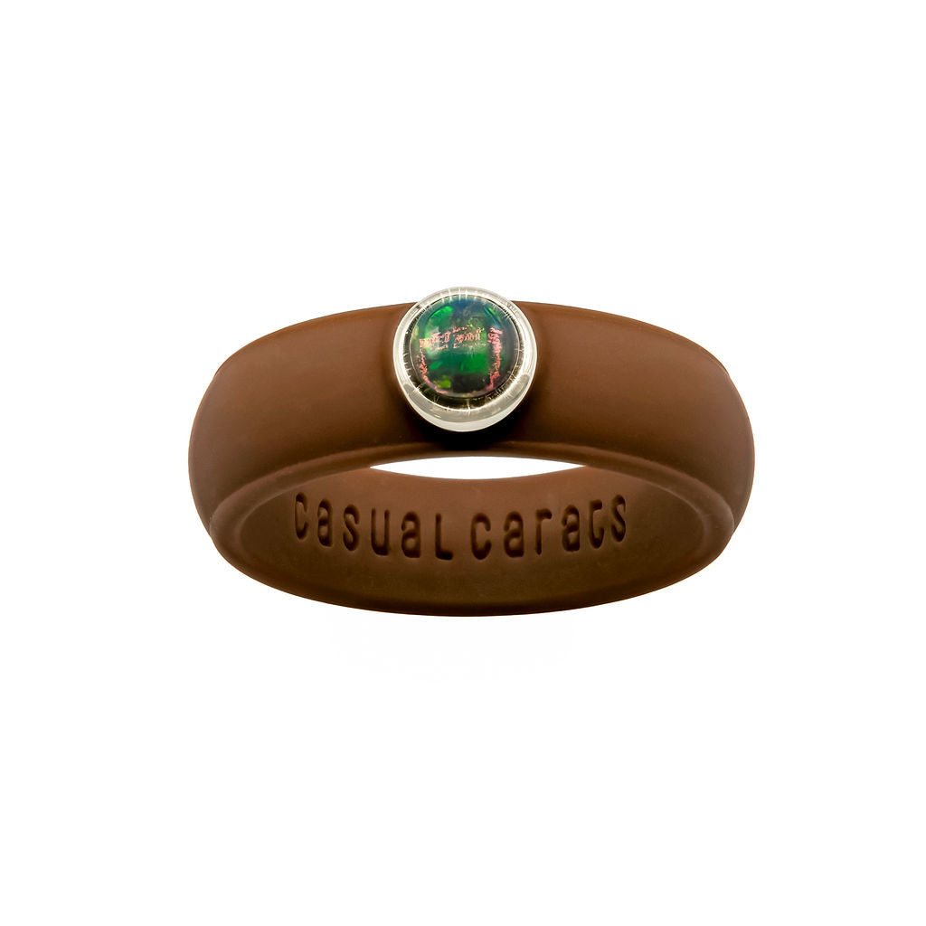 Australian Black Opal Silicone Ring