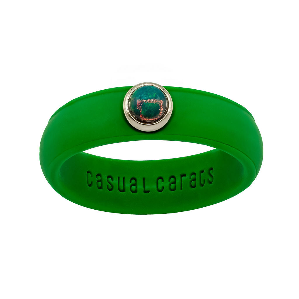 Australian Black Opal Silicone Ring