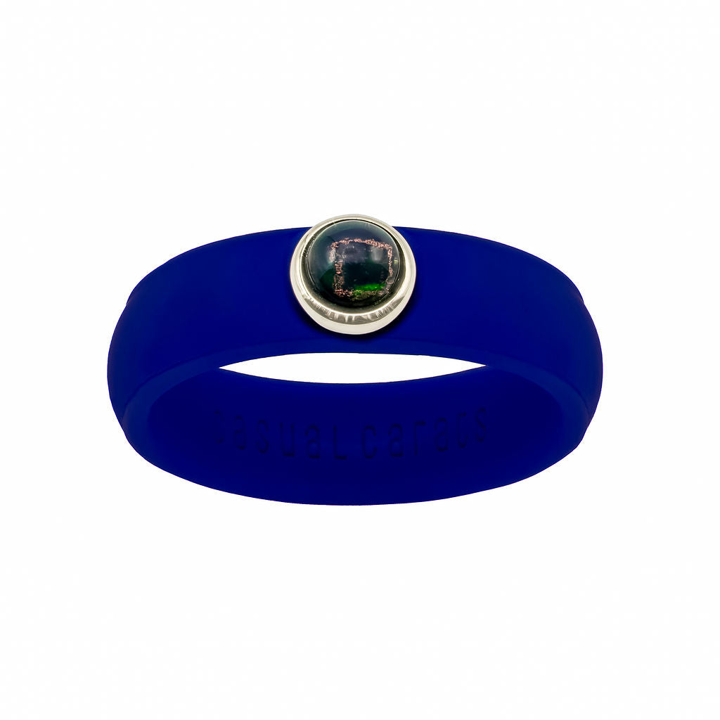 Australian Black Opal Silicone Ring
