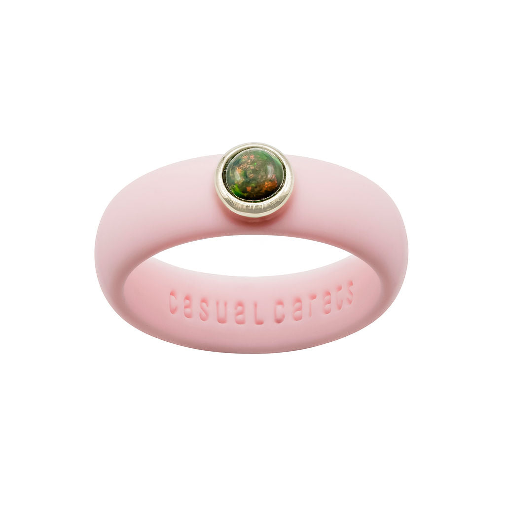 Australian Black Opal Silicone Ring
