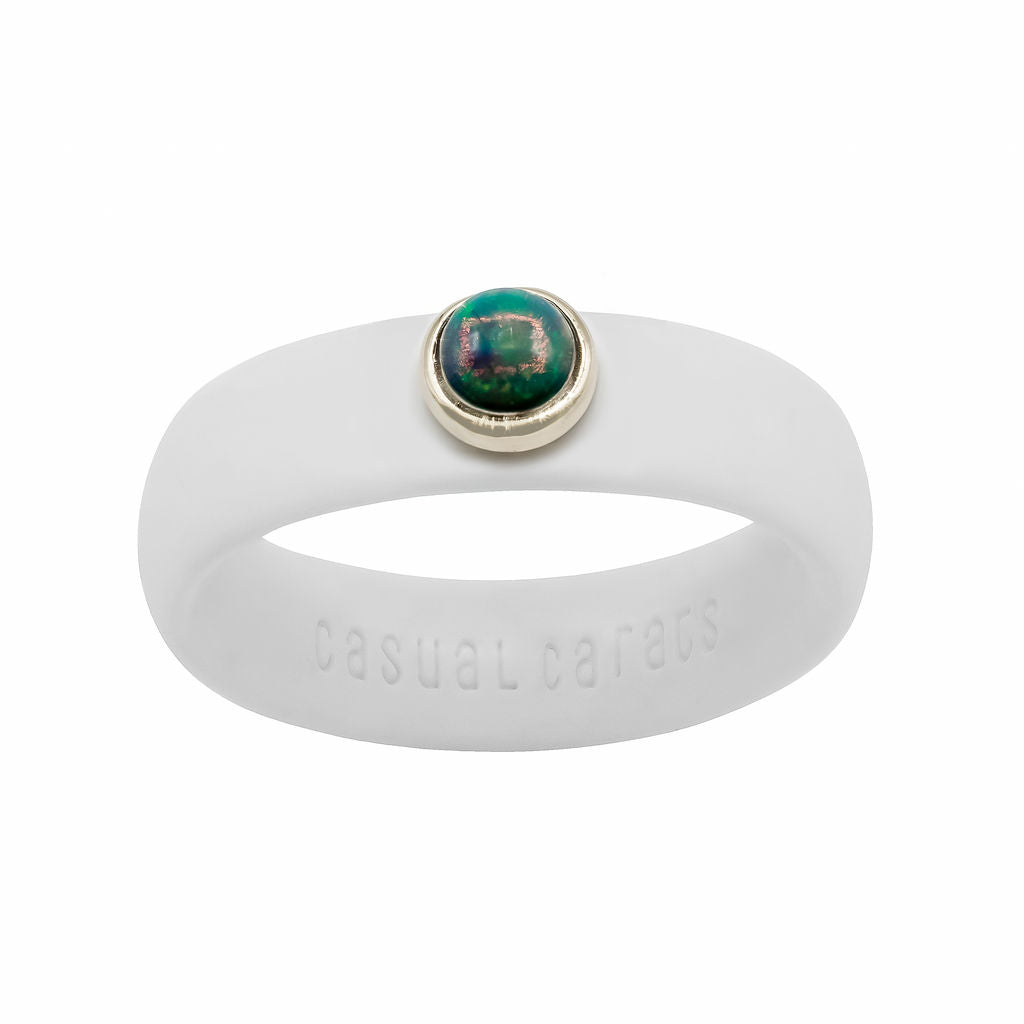 Australian Black Opal Silicone Ring