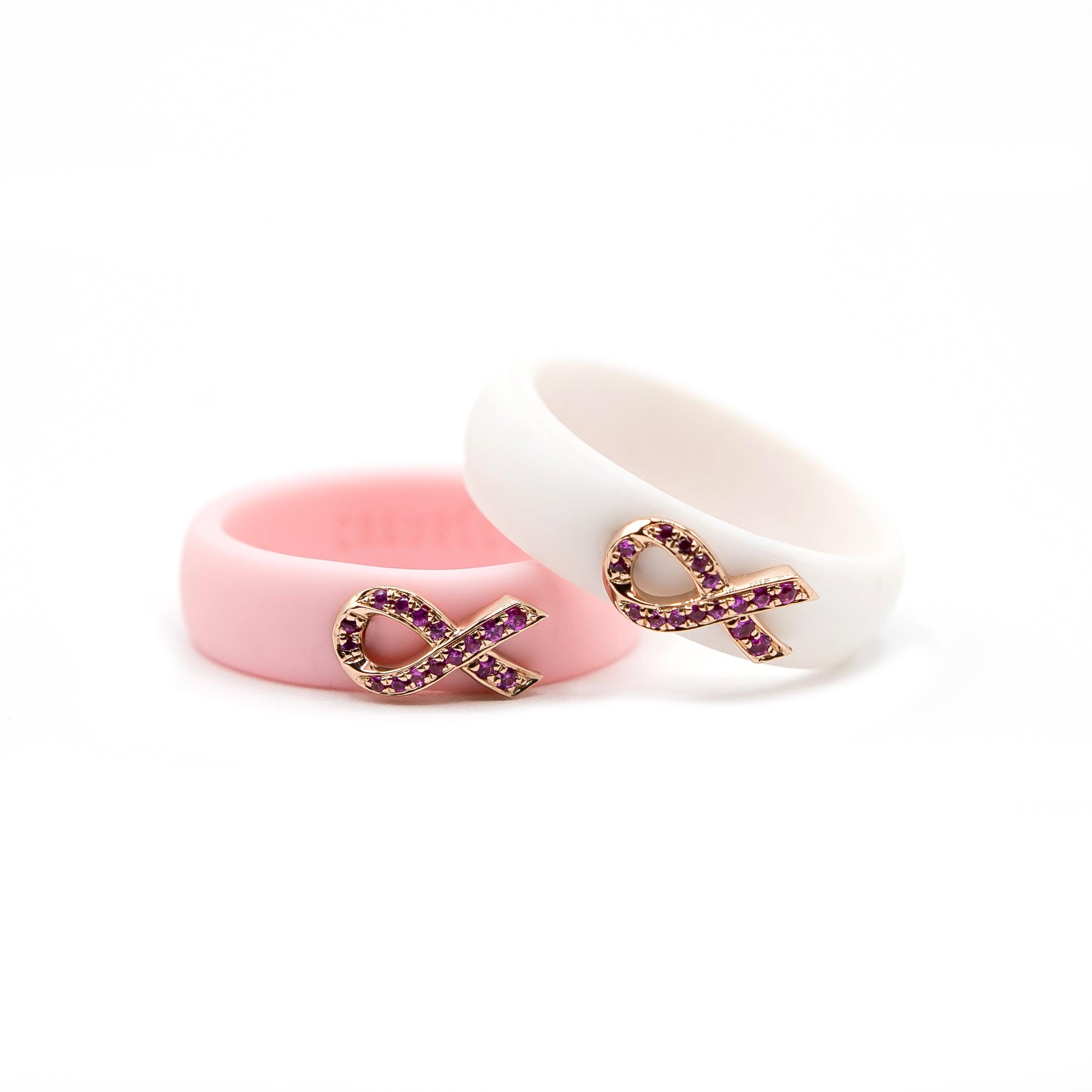 Pink silicone rings 2025 for breast cancer