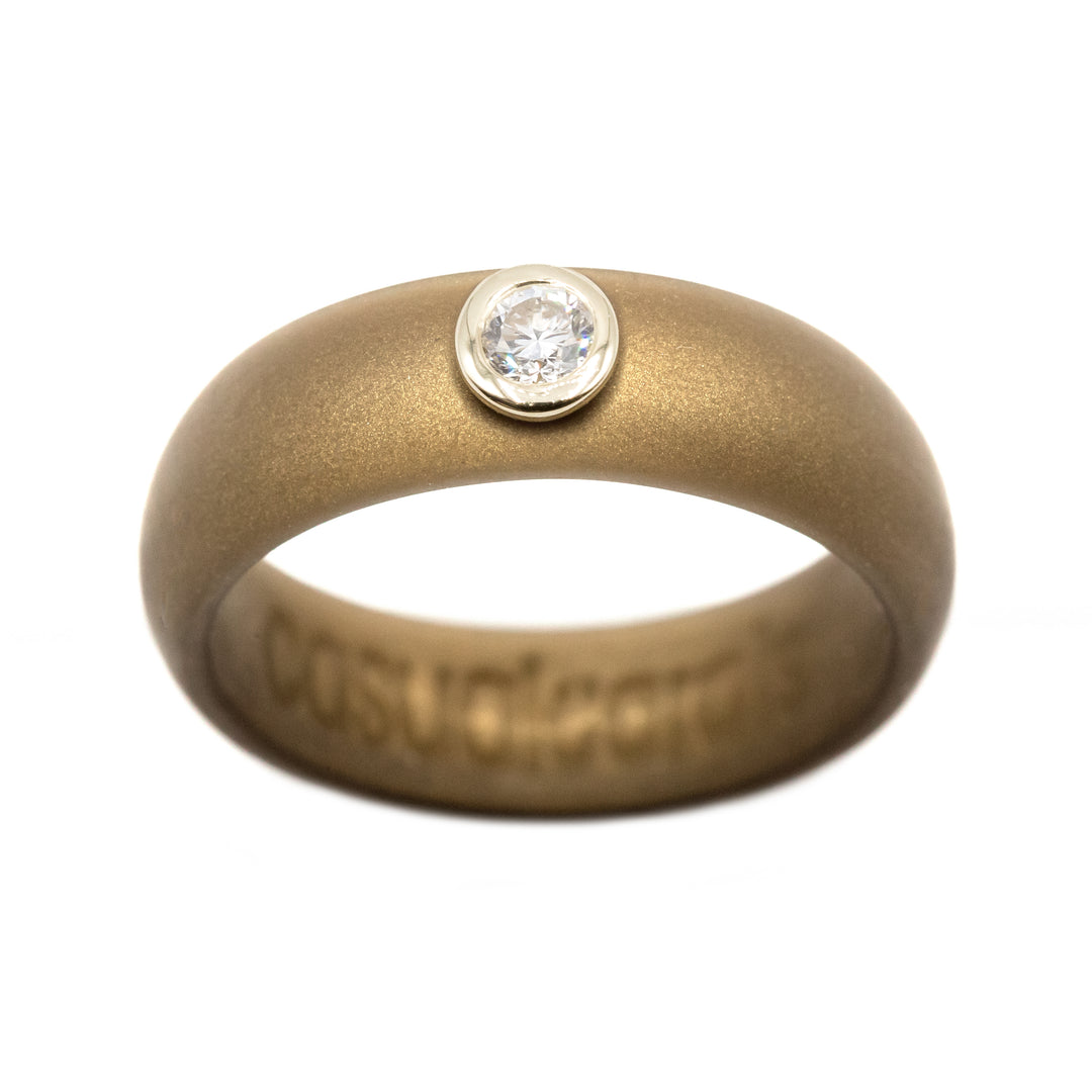 Bronze Diamond Silicone Ring