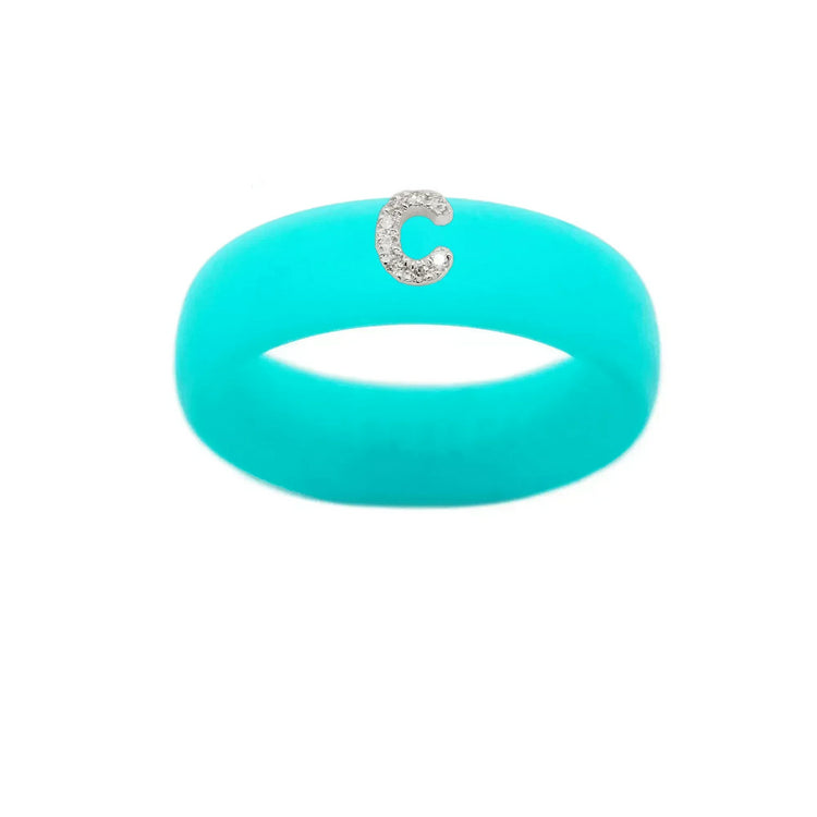 “C” Diamond Initial - Size 8