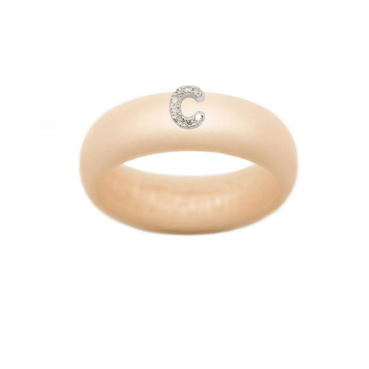 “C” Diamond Initial - Size 8