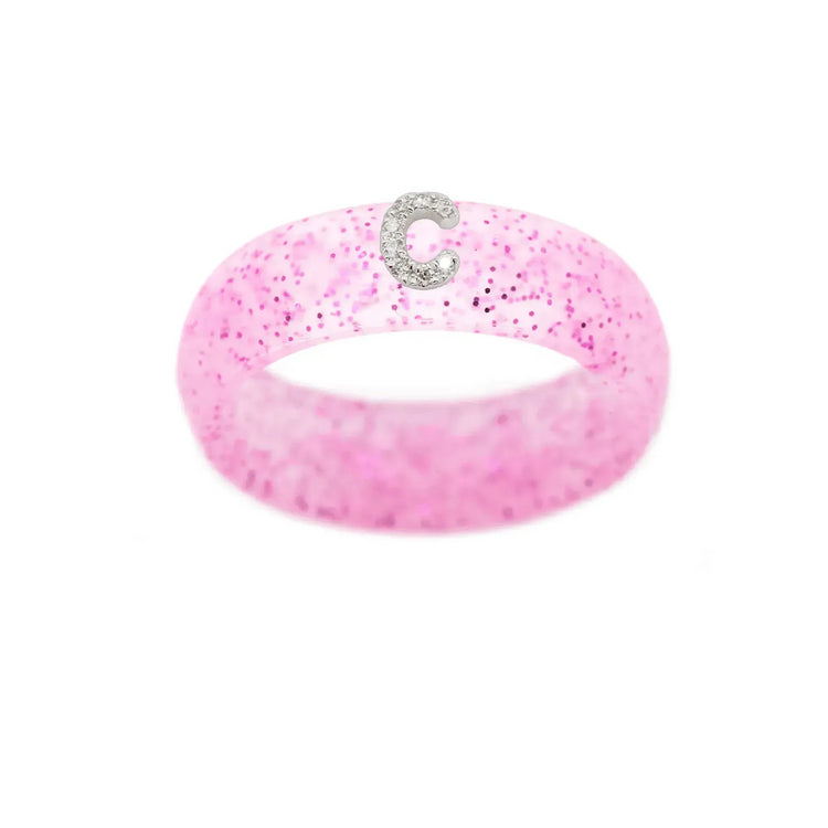 “C” Diamond Initial - Size 8
