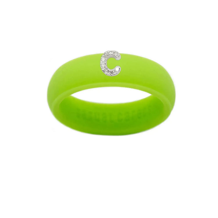 “C” Diamond Initial - Size 8
