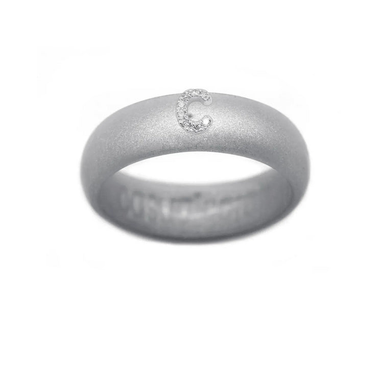 “C” Diamond Initial - Size 8